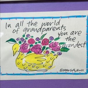 Framed Sally Huss Grandparents Art